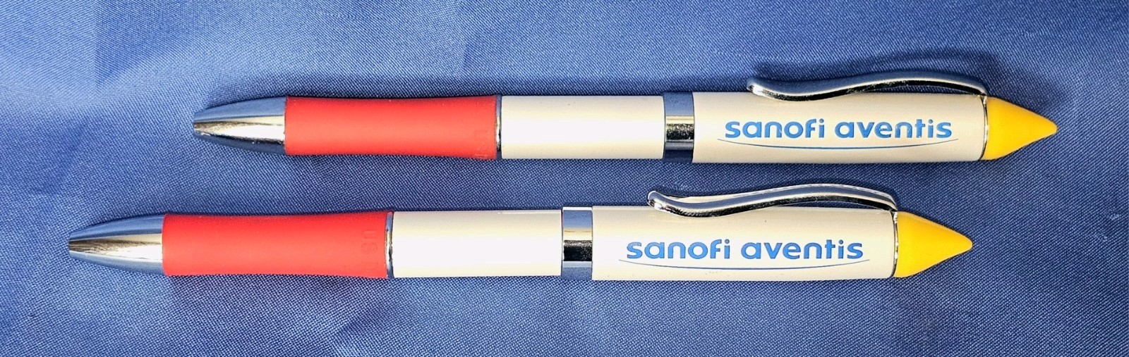 2 Drug Rep Heavy Metal Premium Sanofi Aventis Collectible Pharmaceutical Ink Pen