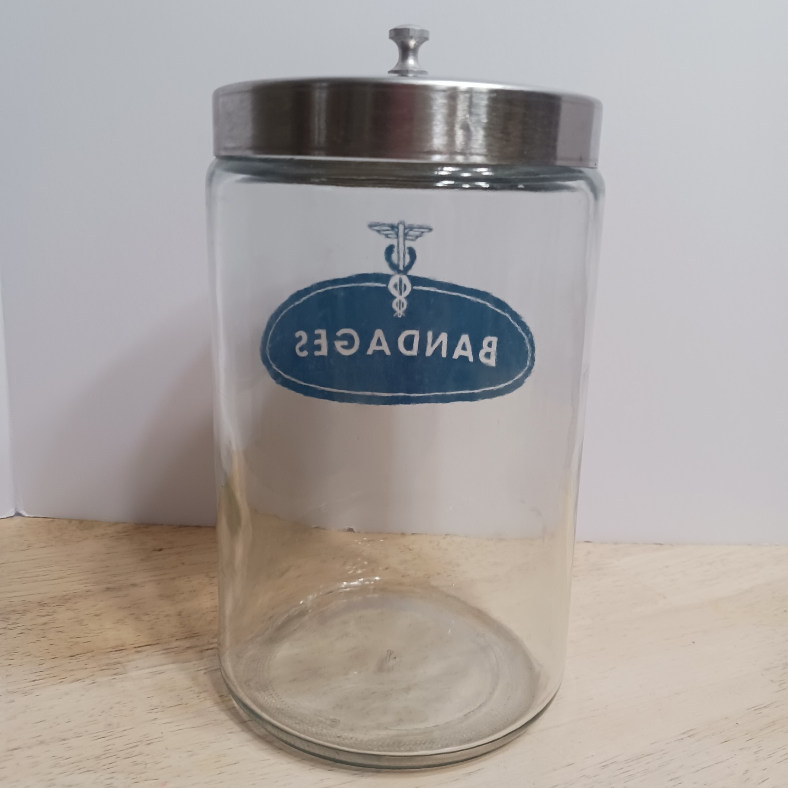 VTG PROFEX ’40s-’50s Glass Apothecary Dental Jar Containers Medical USA Set Of 3