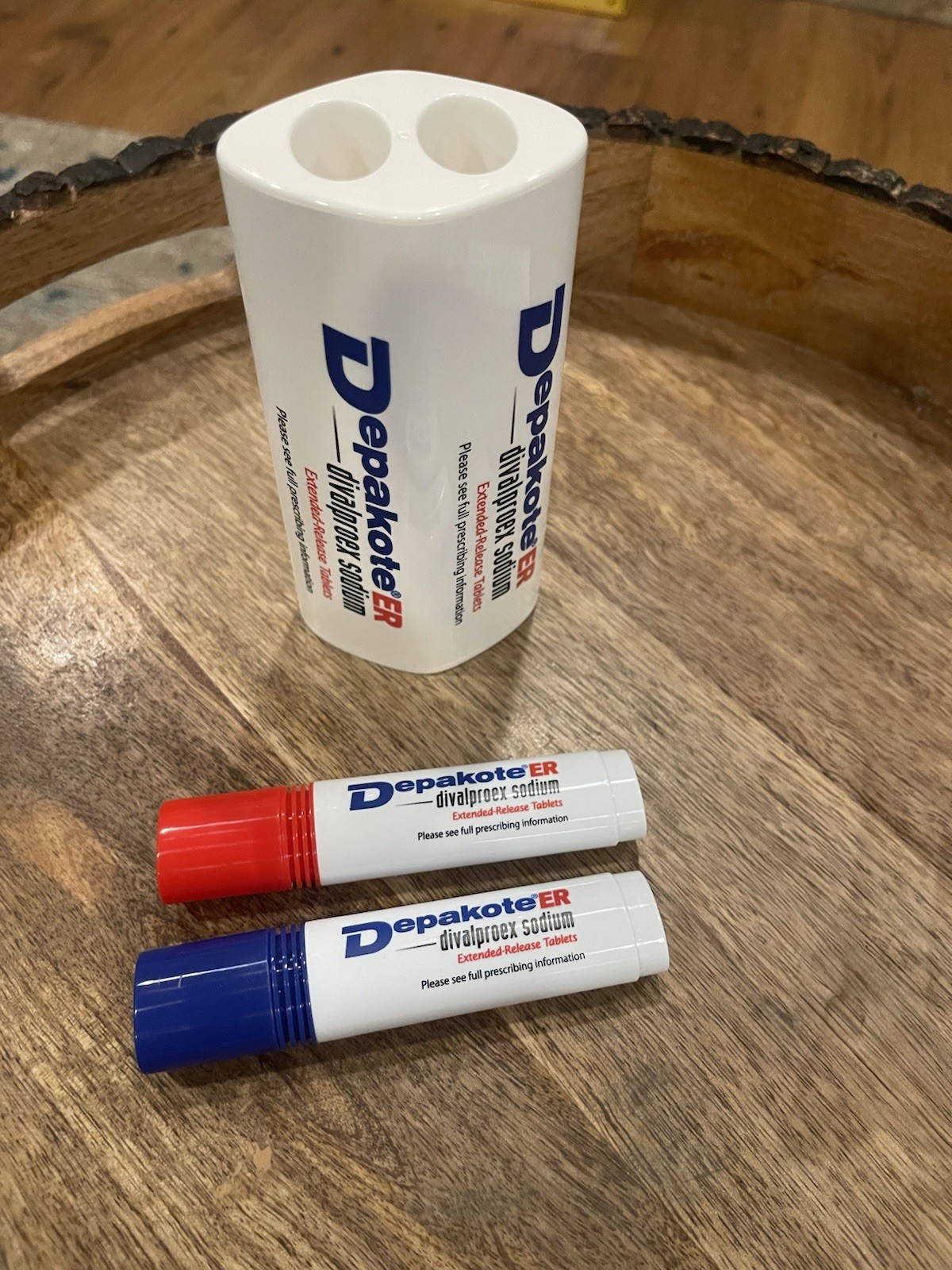 Depakote ER Divalproex Sodium Promotional Collectible Pen Set & Container