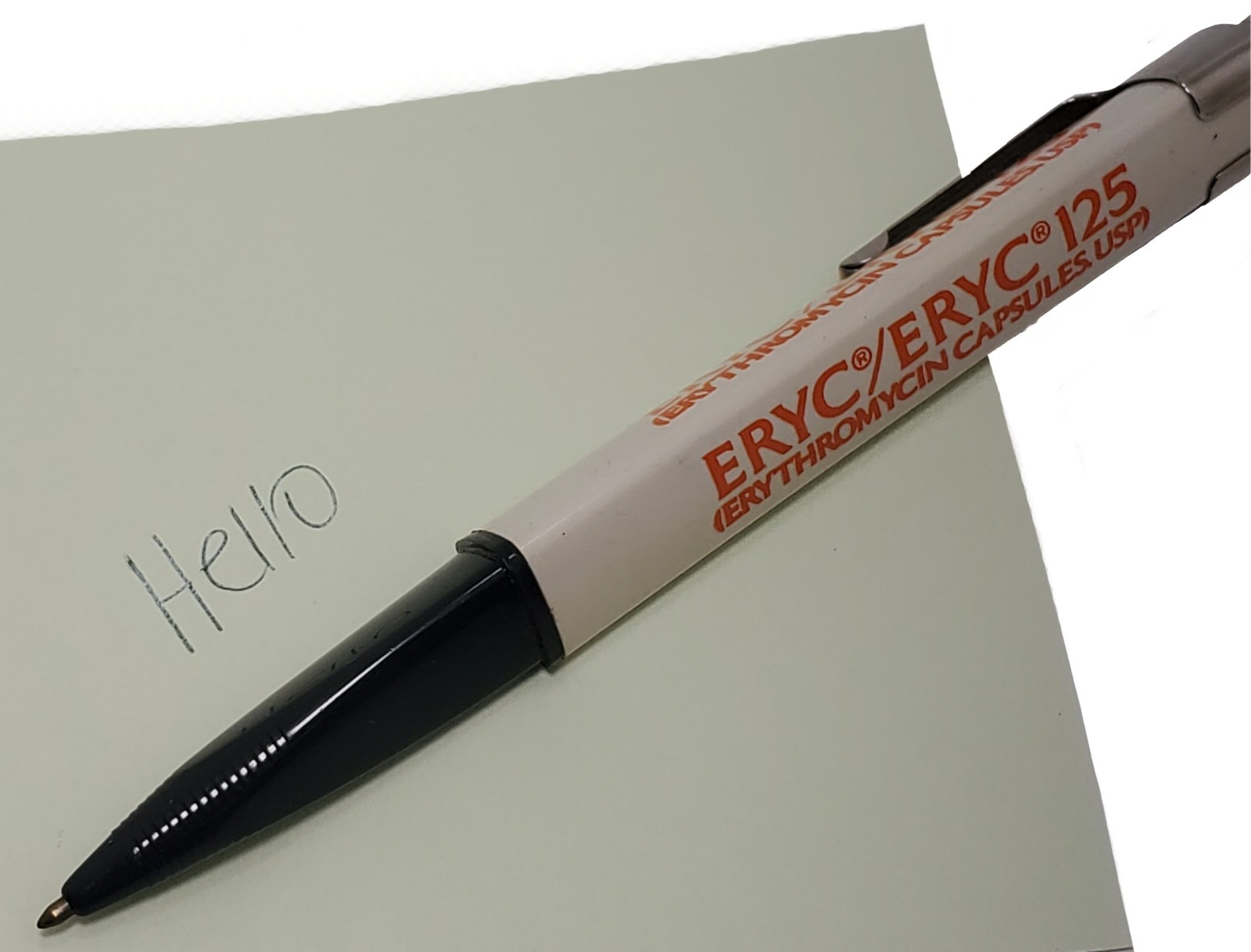 Vtg Rare Eryc (Erythrom) Pharmaceutical Advertisement Drug Rep Pen Works