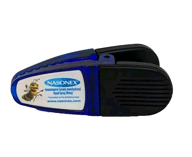 Pharmaceutical Drug Rep Clip Magnet Blue Advertising Nasonex