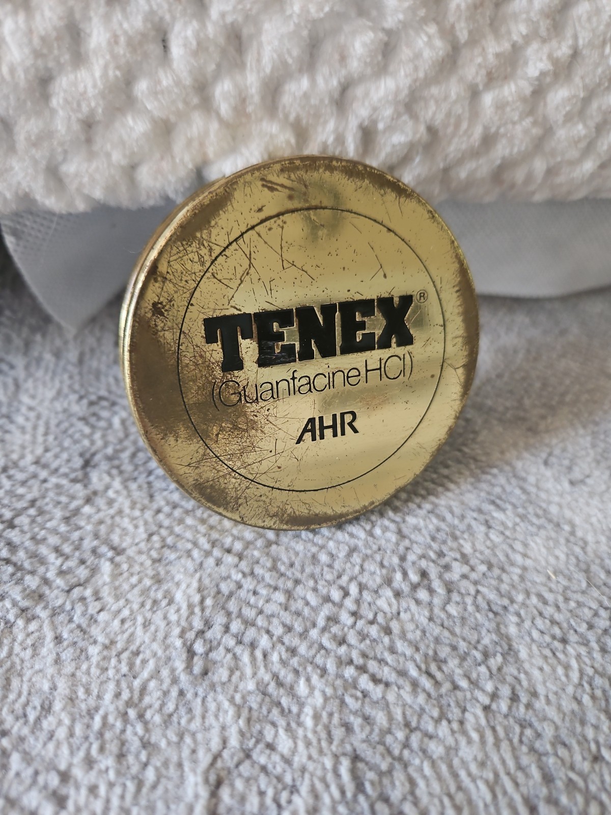 Vintage Tenex Guanfacine Prescription Drug Rep Brass Magnifying Glass