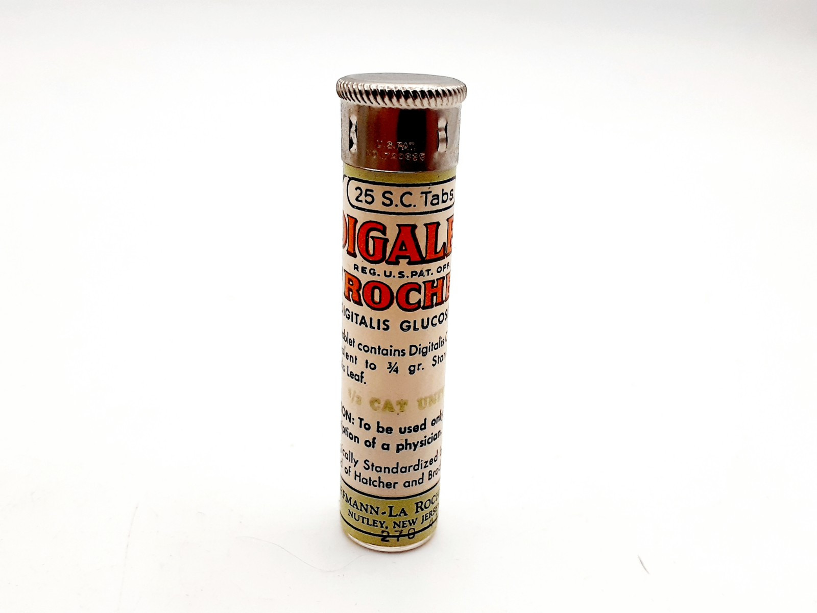 Vintage 1930’s-1940’s Digalen Roche NOS Hoffman-La Roche Inc. Unopened Tube Prop