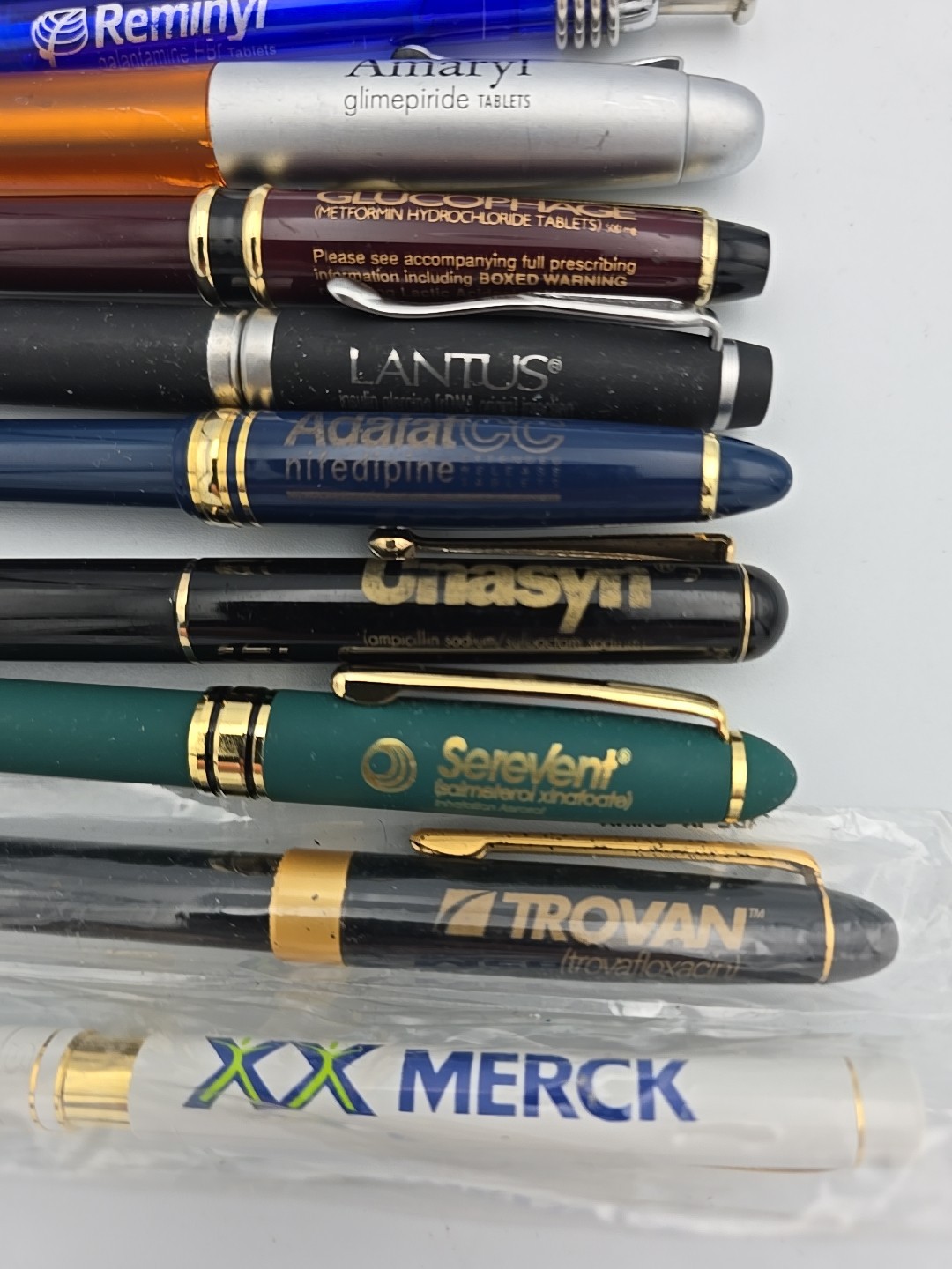 Lot 13 Pharmaceutical Drug Rep Advertisement Pens Lexapro Merck Diflucan Trovan