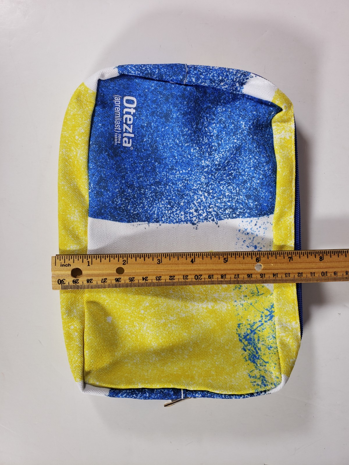 Otezla Medical Promo Zipper Bag/Pouch Yellow, Blue, and White Pharma Rep NEW