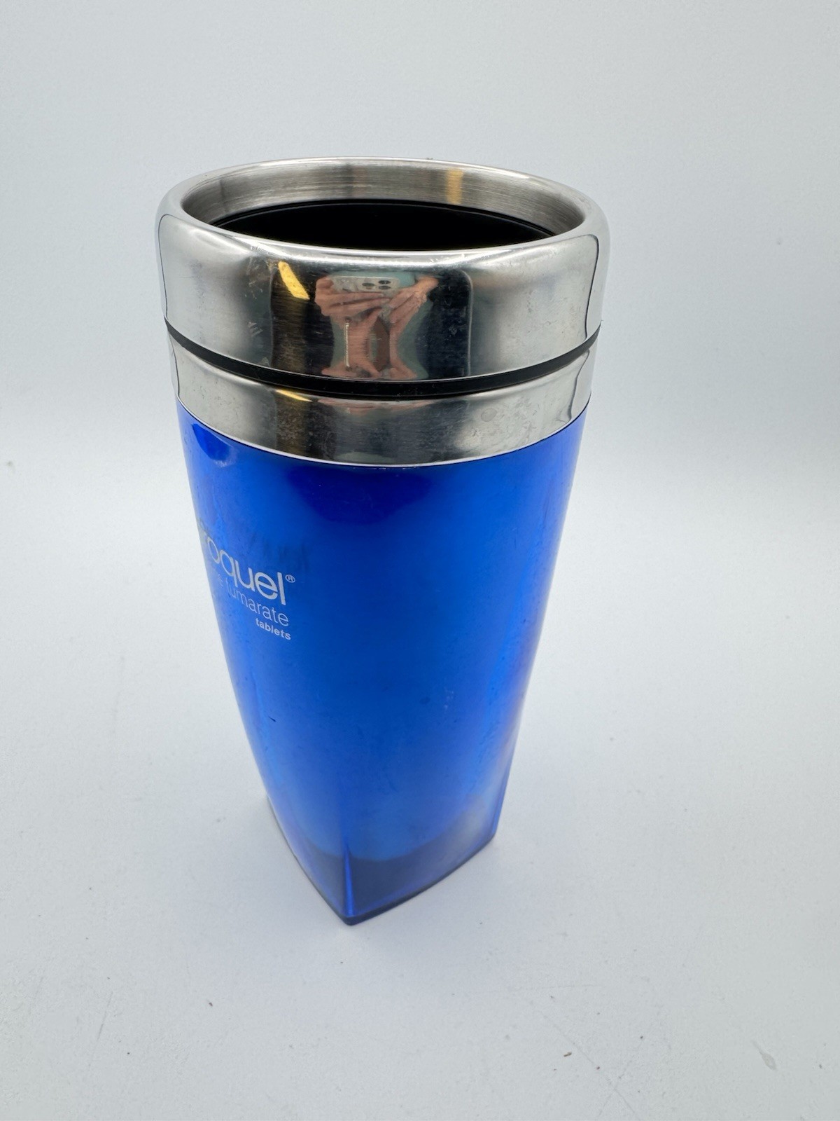 Seroquel Drug Rep Tumbler Blue Travel Mug Pharma Advertising 16oz