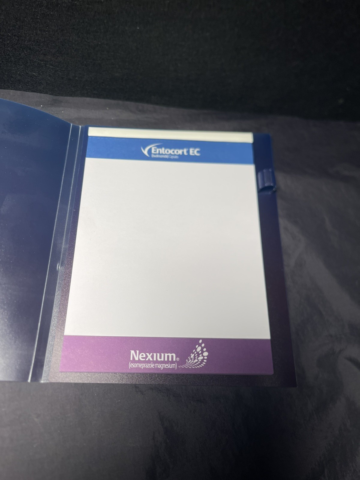 9 (Nine) Nexium Pharmaceutical New Drug Rep Pens, Notepad, and Mini Binders