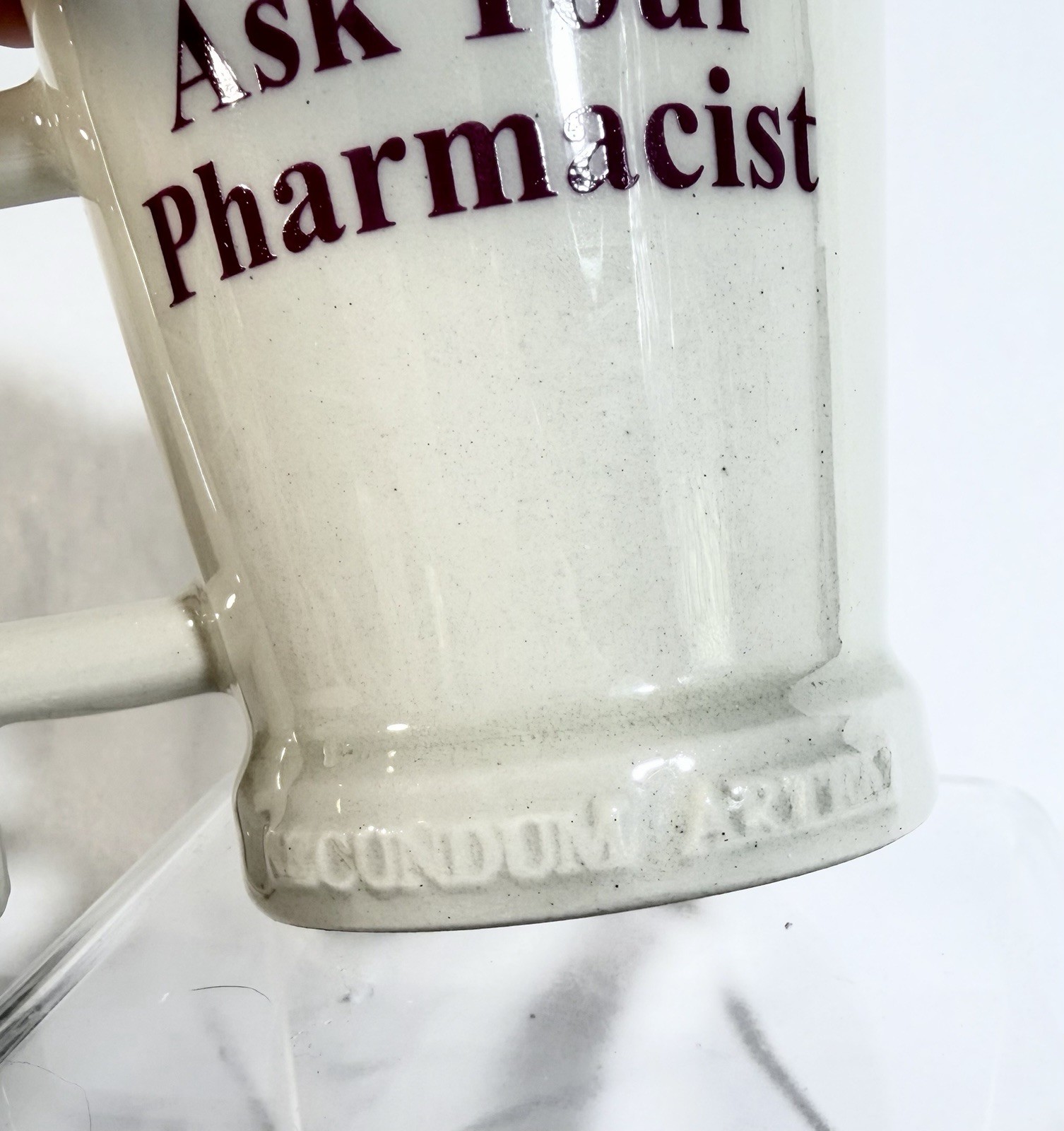 Vintage USA MADE CLARITIN Coffee Cup Pharmacist Promotional Drug REP GIFT RARE