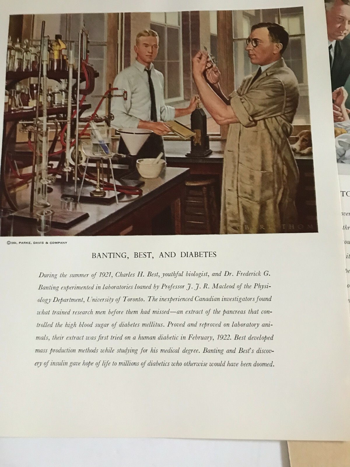 Vintage perfect PARKE-DAVIS “GREAT MOMENTS In MEDICINE” 45 PRINTS complete set