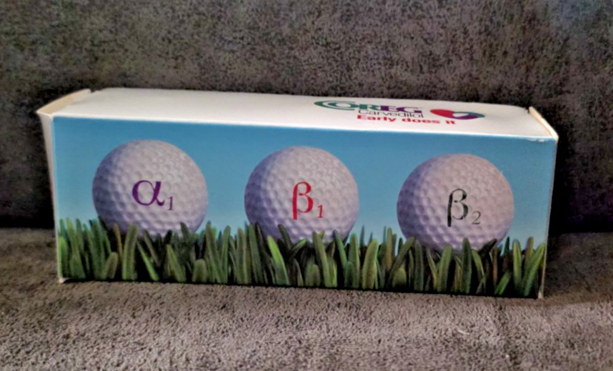 Vintage Coreg Carvedilol Wilson Staff Titanium Spin Golf Balls 3 Pack Drug Rep