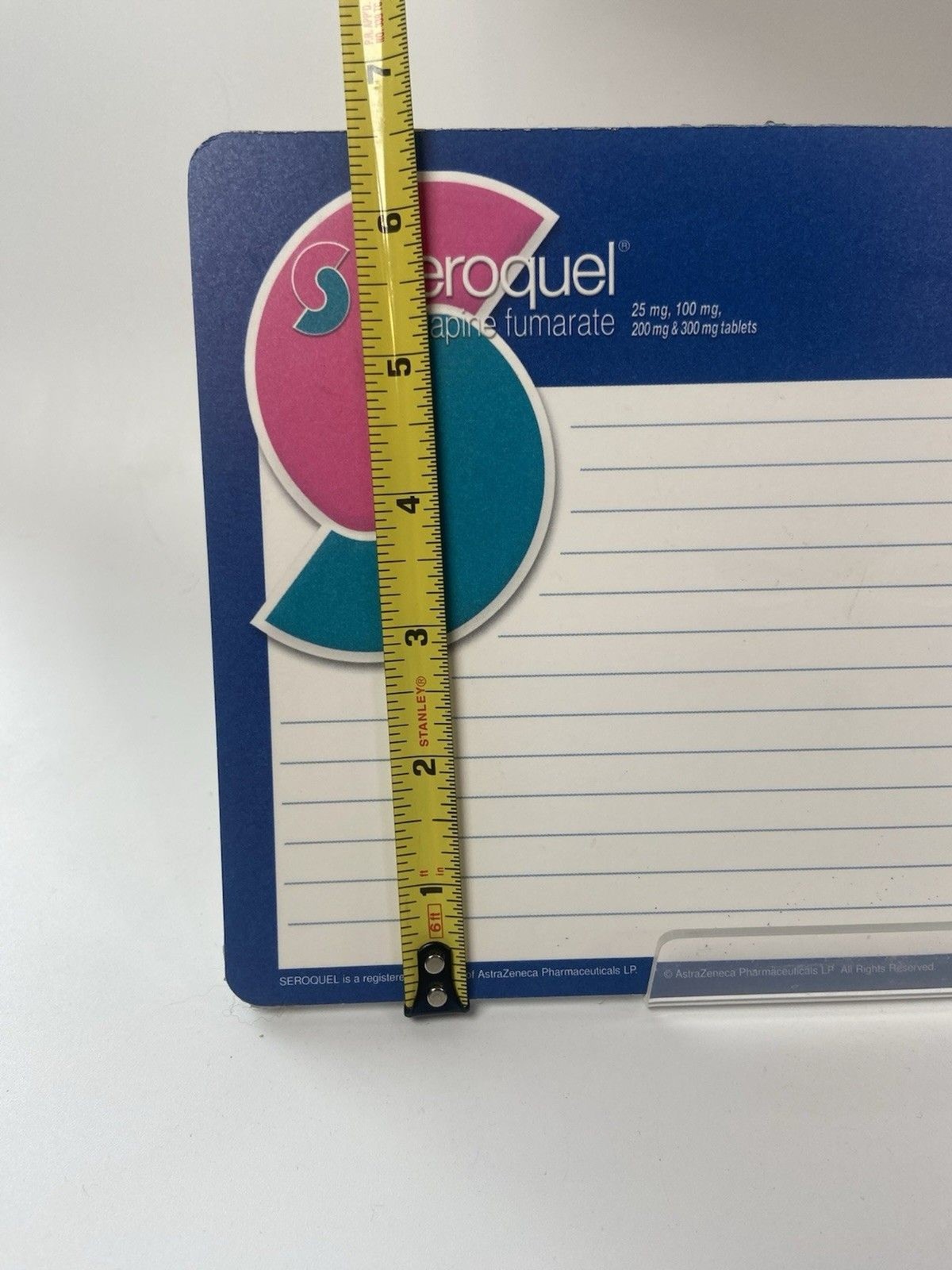 Drug Rep Seroquel Paper Notepad Collectible Pens Plastic Unique Pharmaceutical