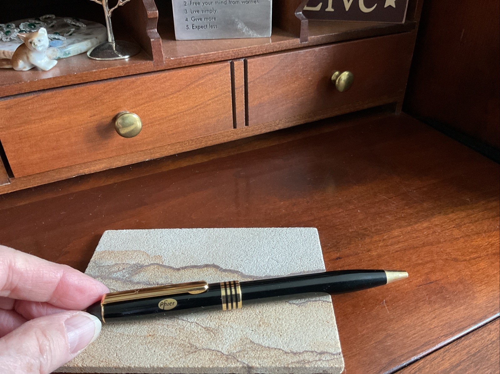 Ballpoint Pen ZOLOFT pharmaceutical promo Black & Gold