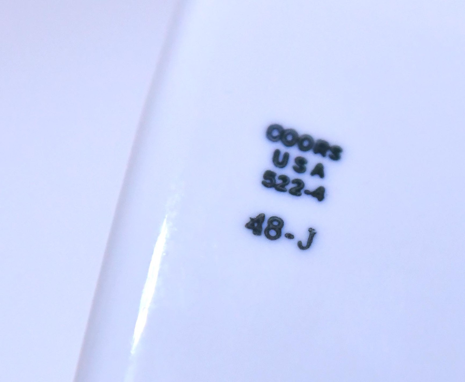 LARGE COORS 522-4 MORTAR AND 332-4 PESTLE WHITE CERAMIC
