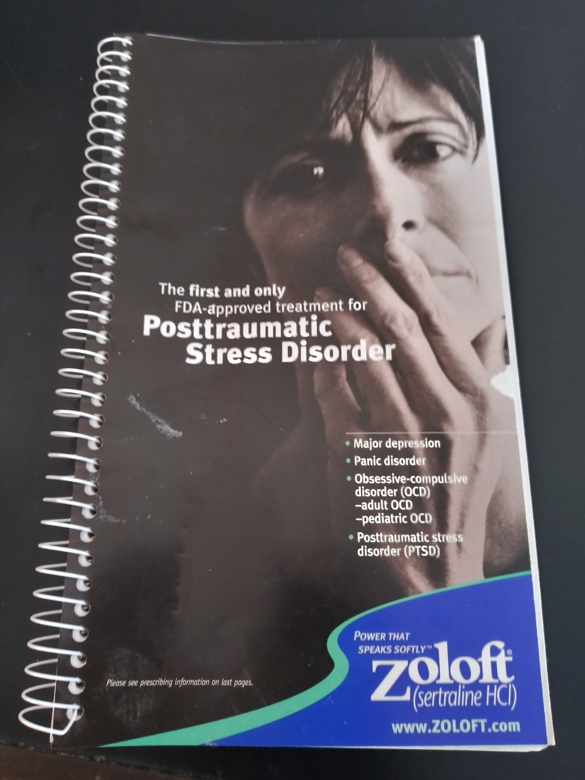 Zoloft Drug Repr Pharmaceutical Message Book. Spiral Phone Message Book