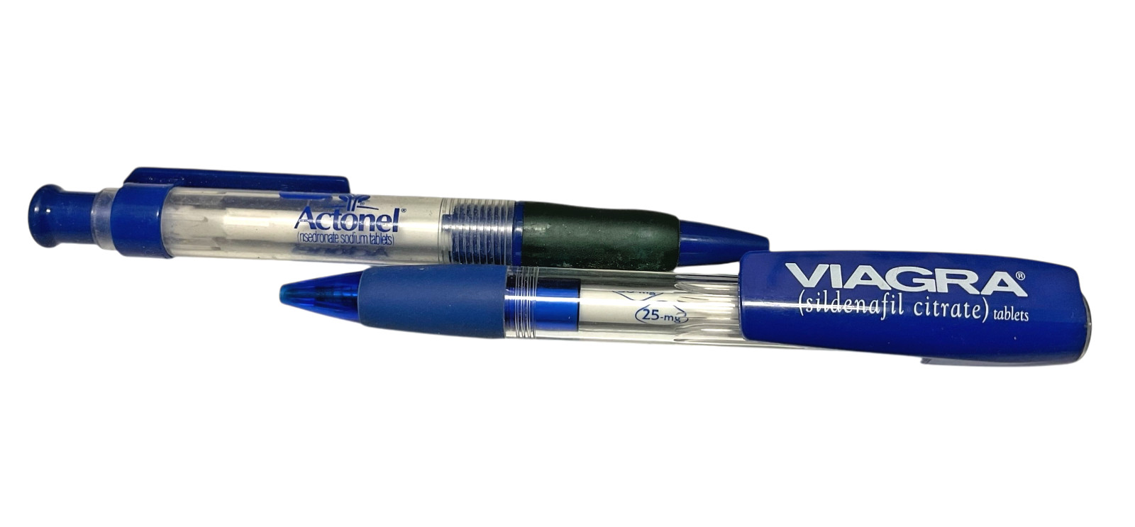 Viagra Actonel Pharmaceutical Drug Rep Collectible Promo Pens Lot of 2