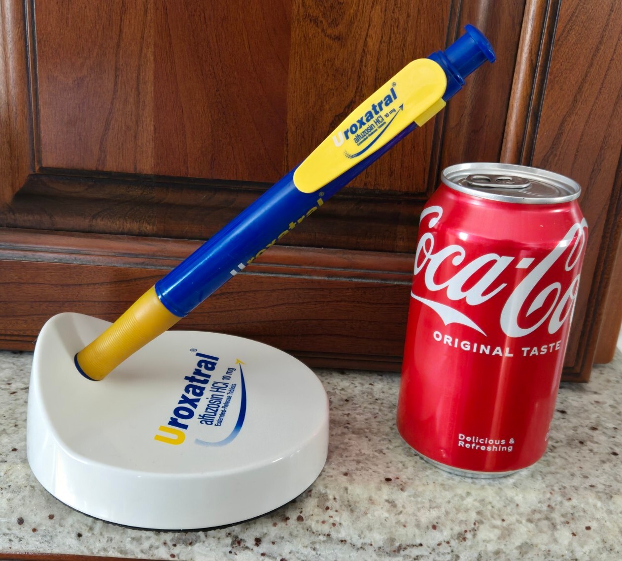 RARE 80’s UROXATRAL ALFUZOSIN PHARMACEUTICAL DRUP REP PROMO GIANT PEN AND HOLDER
