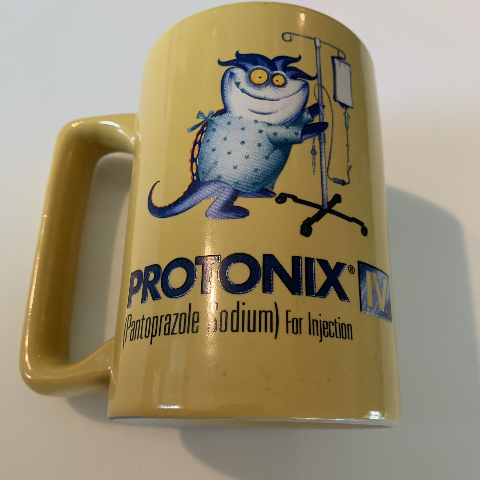 PROTONIX IV Injection IV Pharmaceutical Advertising Oversized Coffee Mug Cup EUC