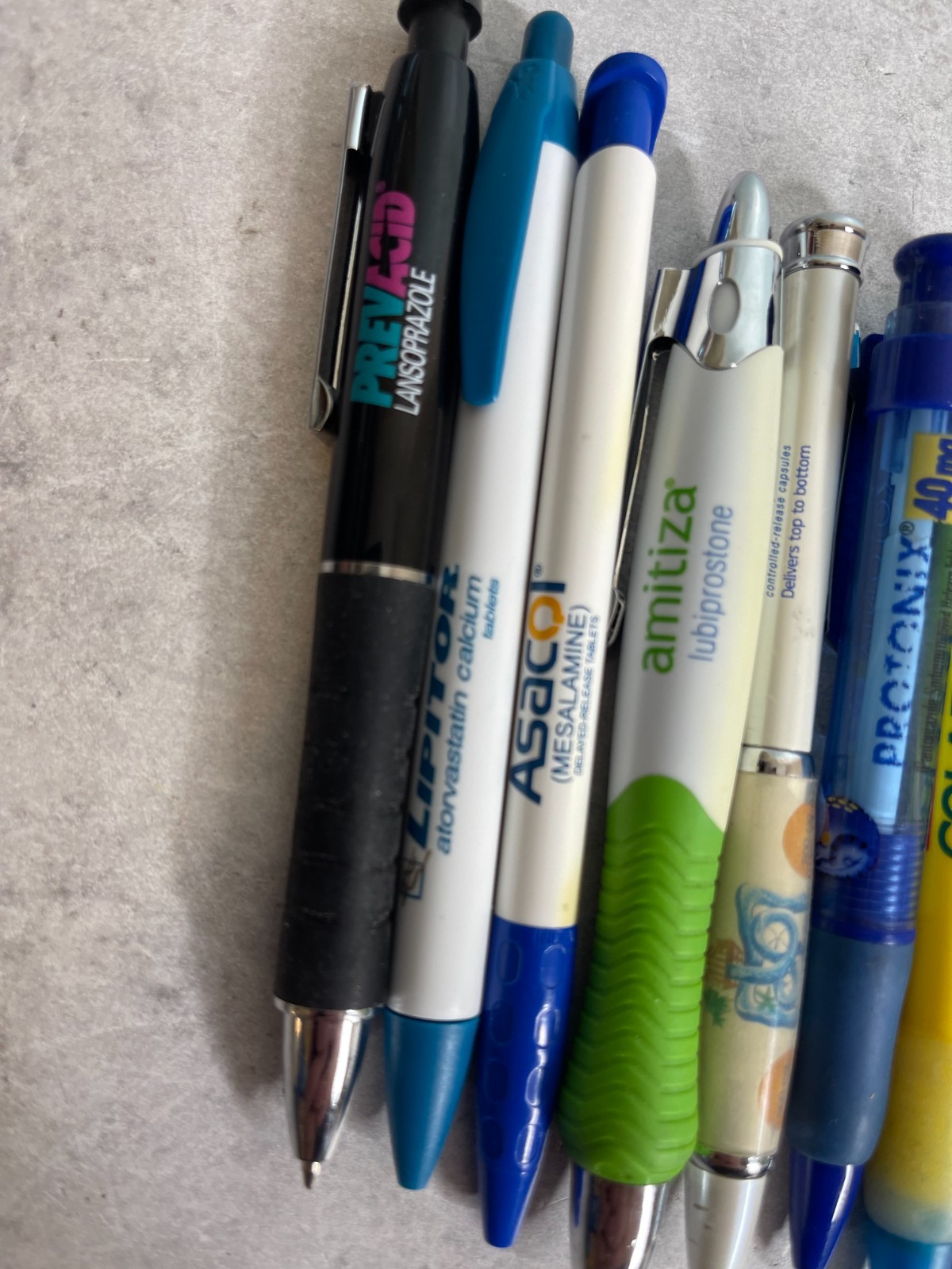 Nine Pharmaceutical Collectible Pen Lot Of 9 Pharma Drug Rep Lipitor prevacid