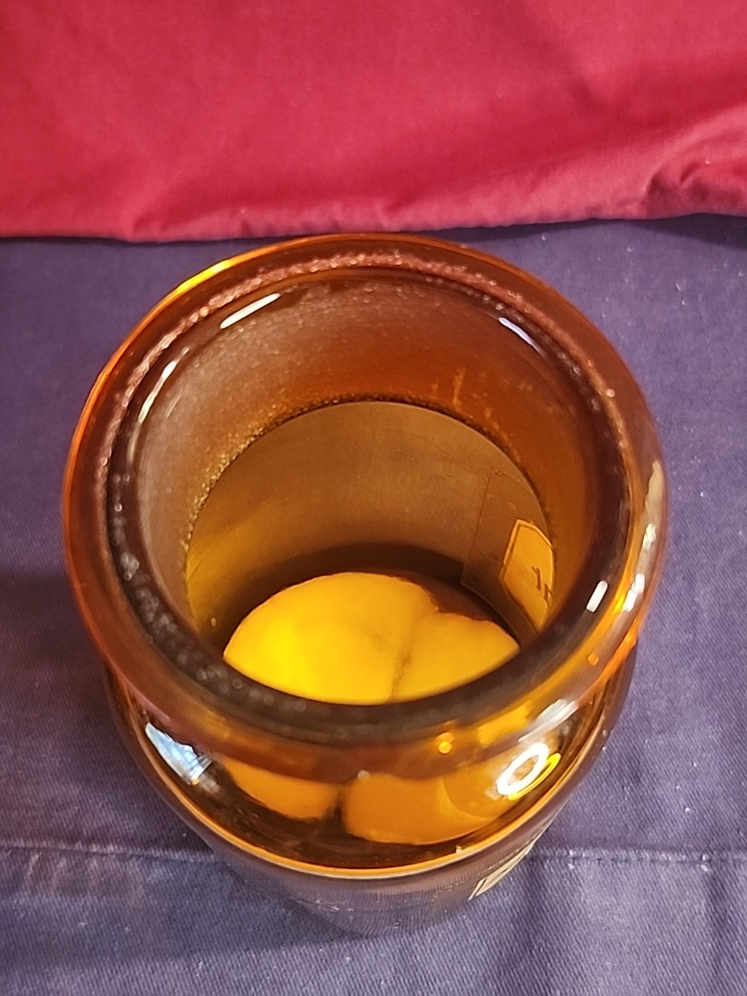 Vintage Natr. Benzoaat Pharmaceutical Glass Container Empty