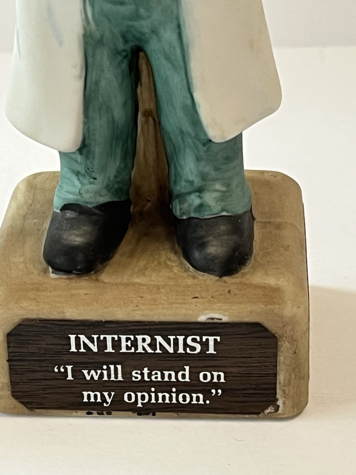 Vintage Doctor Figurines Big Pharma Abbott Cobid Obstetrician Internist