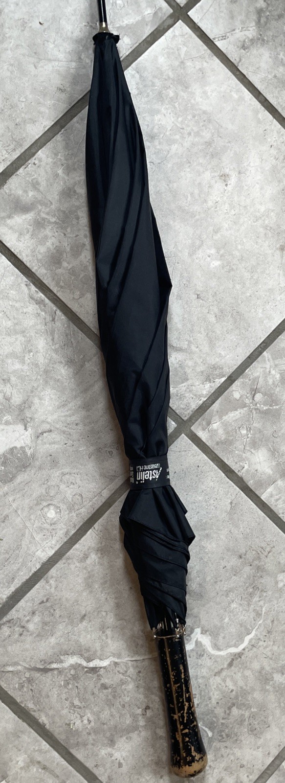 RARE DRUG REP Vintage Black Rainmaker UMBRELLA Astelin Nasal Spray Advertisement