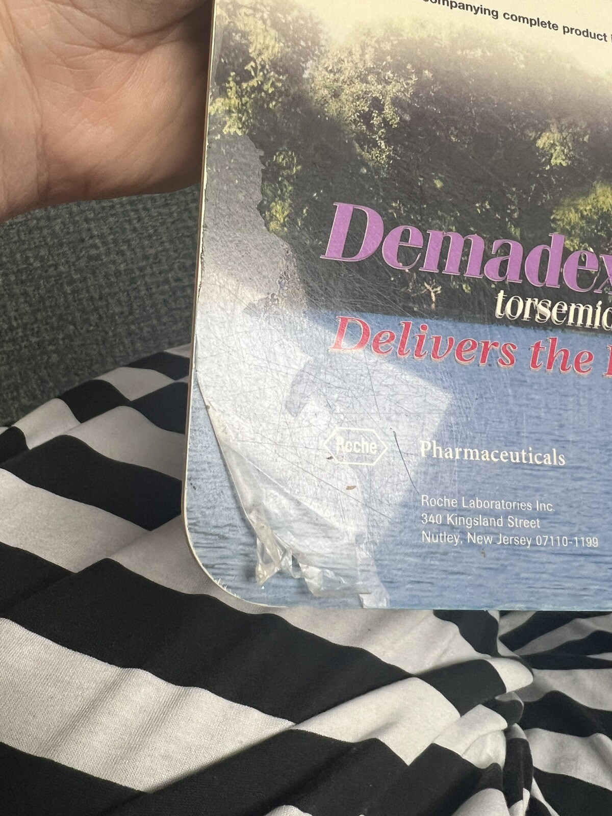 Vintage Pharmaceutical Promotional Advertising Clipboard 1998 Roche Demadex