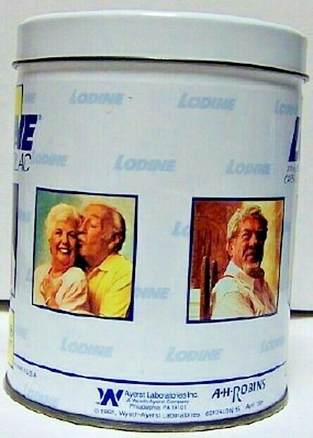 LODINE IT WORKS FOR ME 1991 DRUG REP LOGO TIN