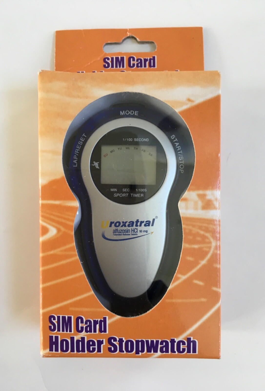 Lot Of 2 Uroxatral Drug Rep Advertising Stopwatch with SIM Card Holder