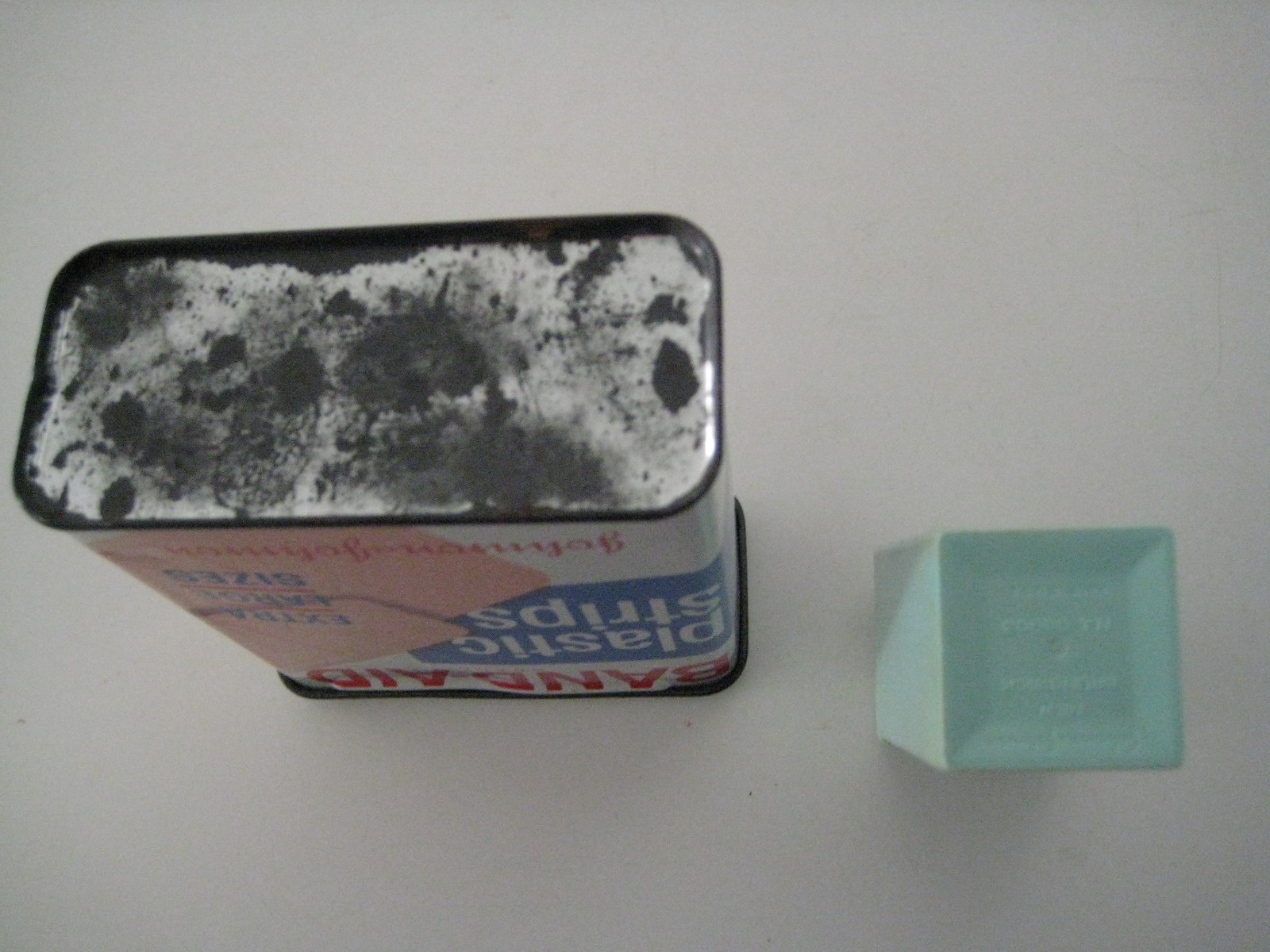 Vintage Band-Aid Tin and Plastic Johnson & Johnson Dental Floss Dispenser