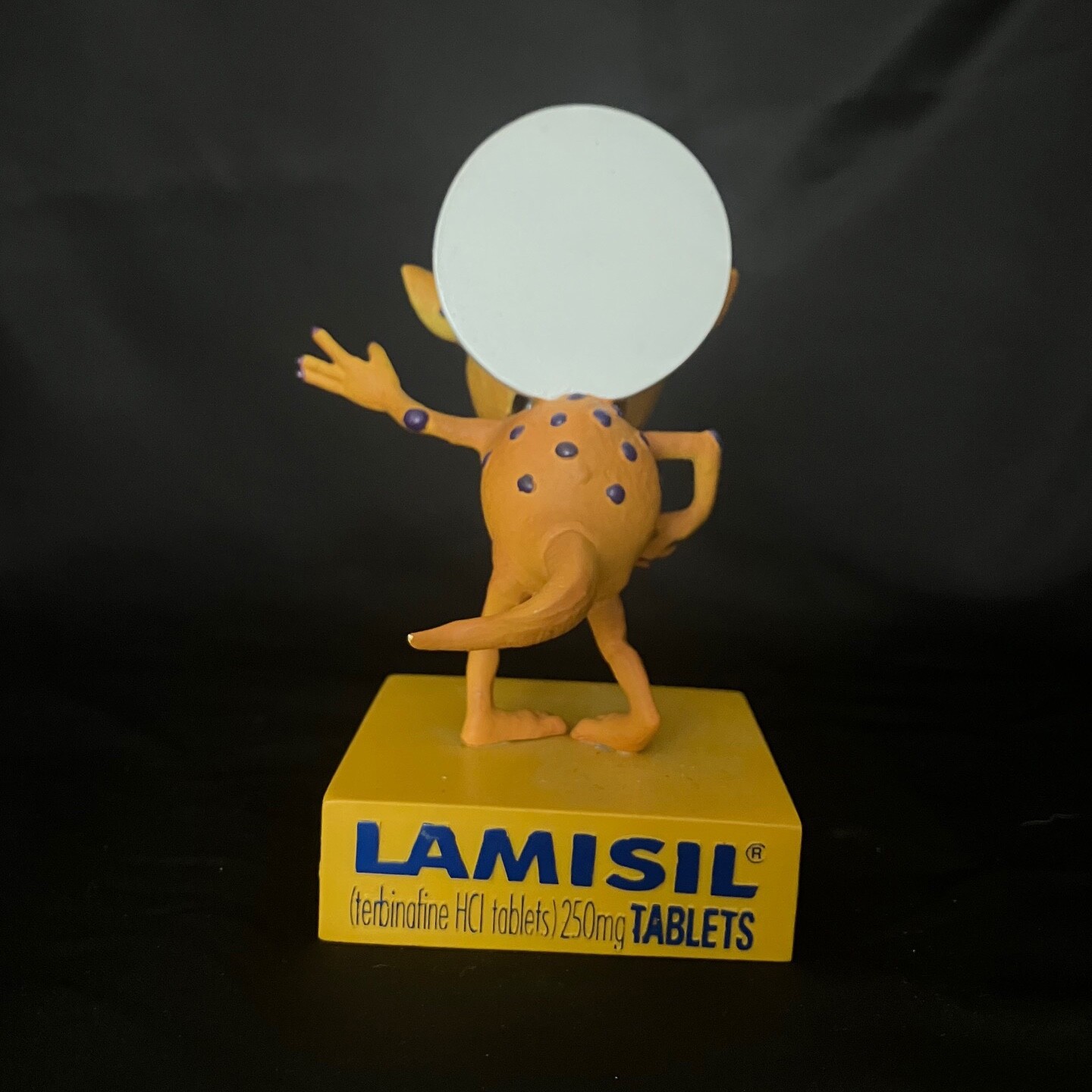 Drug Rep Lamisil Pharma Swag Advertising Nodder Creature Bobblehead Card Holder
