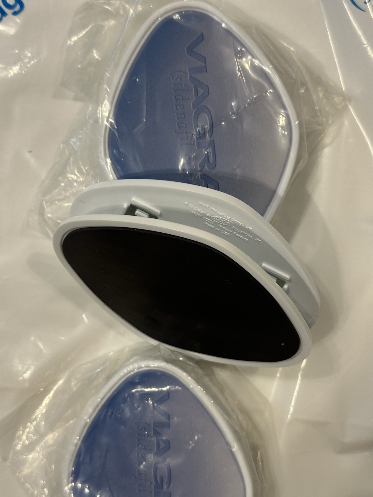 RARE Pfizer Viagra THREE Blue Pill promotional Magnet Clips Pharmaceutical