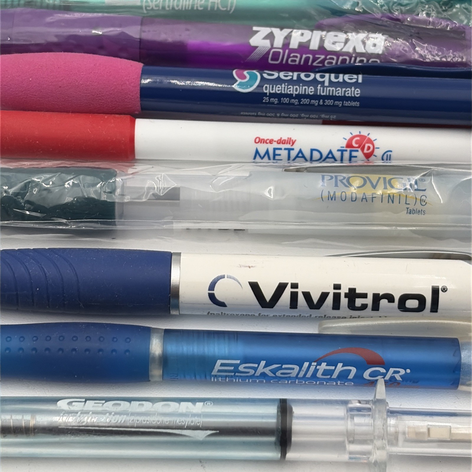 lot 18 Drug Rep Pharmaceutical Promo Advertising PENS Click grip Ink Nurse