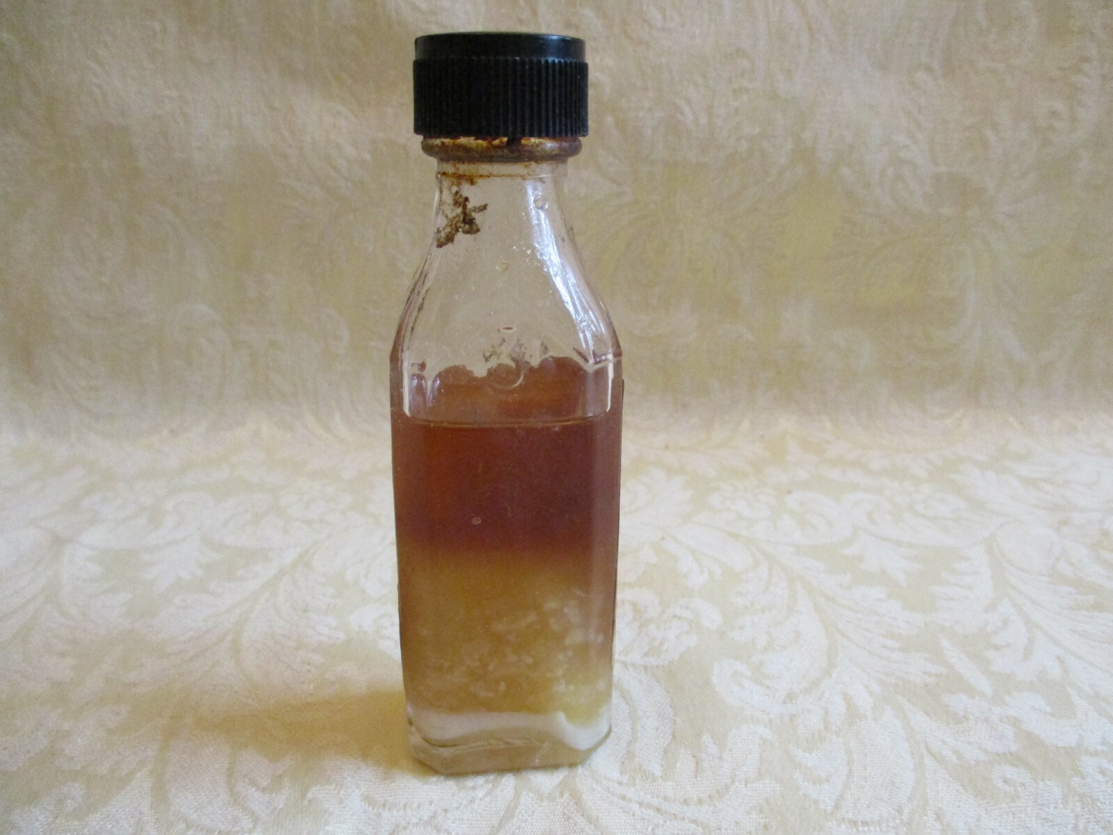 Vintage Morton’s Pharmacy Brooklyn, NY Camphorated Oil Small Glass Bottle