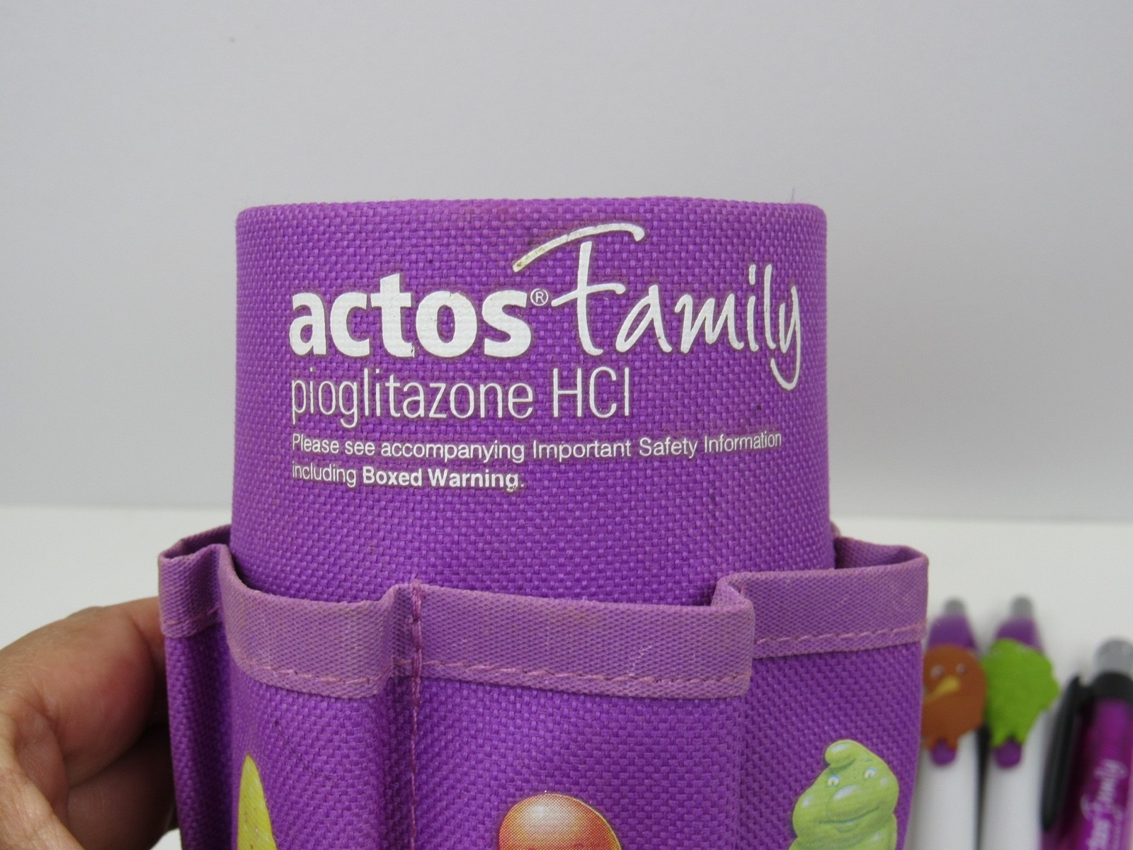 Actos LOT Character PENS, HOLDER CLIPS Drug Rep Pharmaceutical Promo Advertising