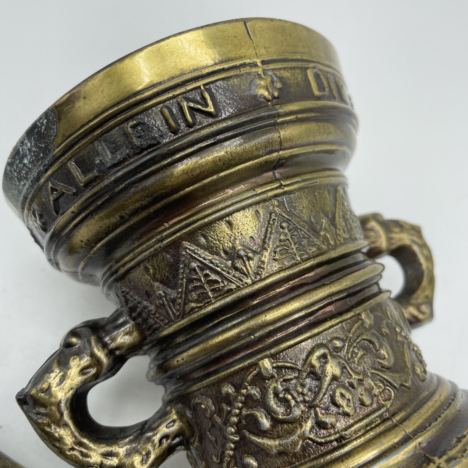 VTG Mortar & Pestle Lot of 5 Decorative Brass Apothecary Pharmacy Pill Grinder