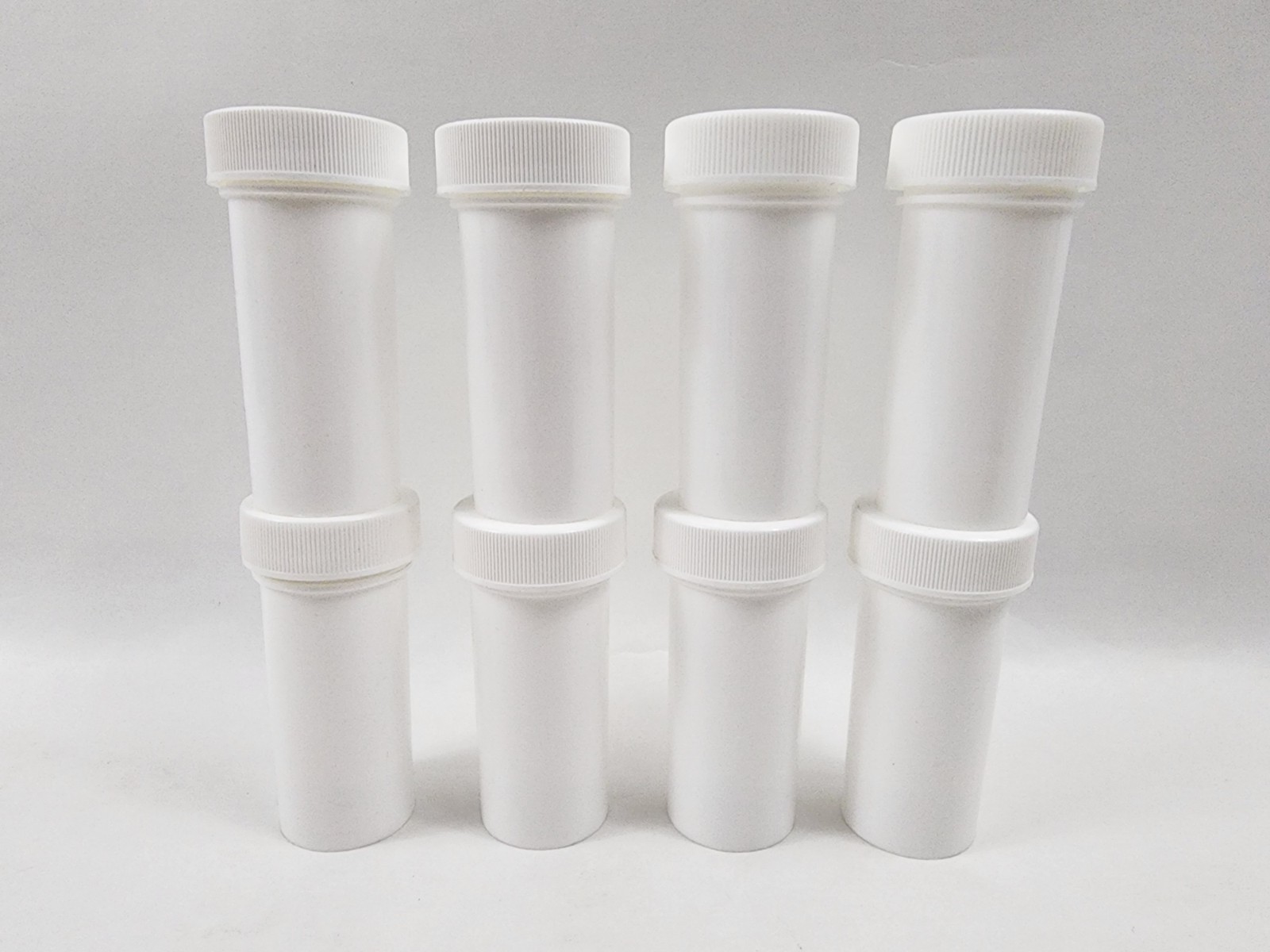 1 Oz White Plastic Ointment Container Jars With White Screw On Caps Lot Of 8