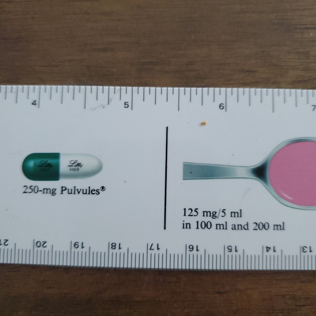 Eli Lilly Promotional 12″ Ruler Vintage Keflex Collectible Cir 70s
