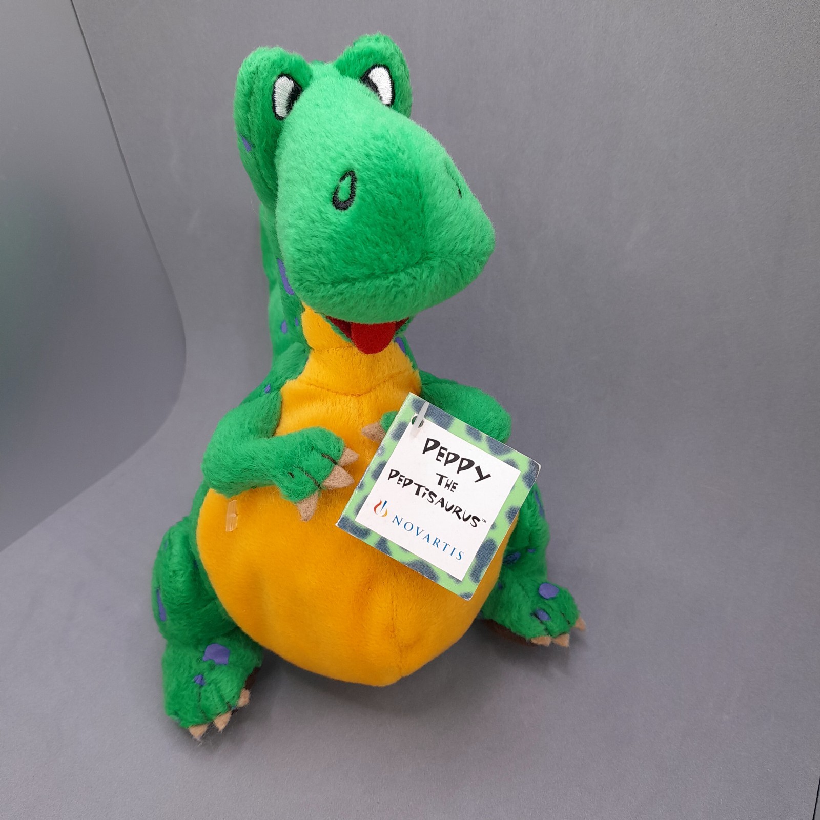 Peppy the Peptisaurus 8” Dinosaur Plush Green Toy New With Tags
