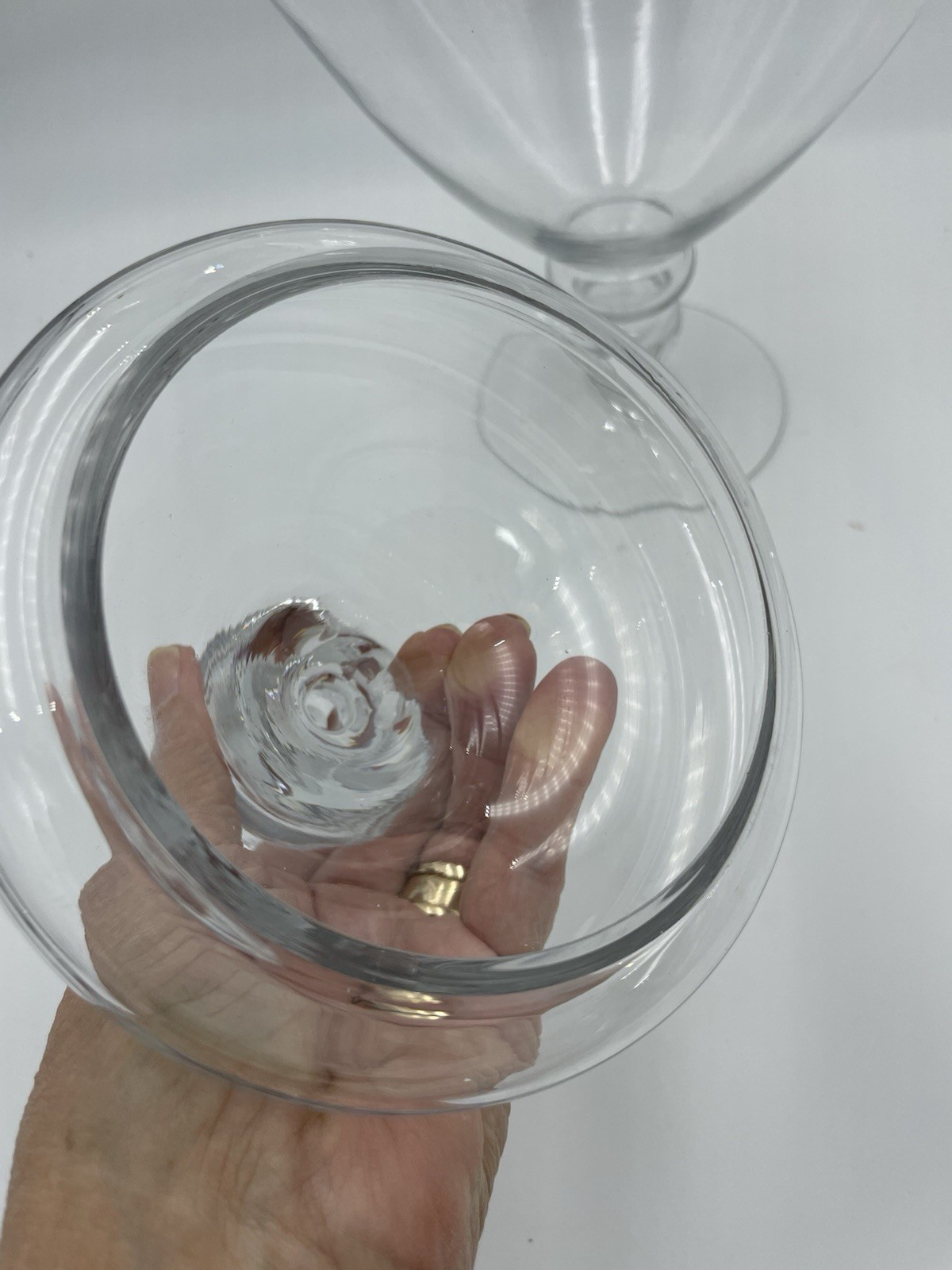 Lg Vintage Clear Glass Apothecary Jar with Lid Large Footed Storage 17″ Tall