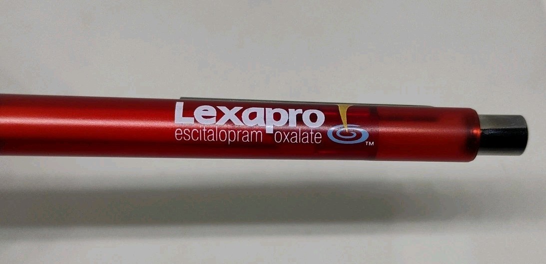 Pharmaceutical Drug Rep Vintage Pen Lexapro Metal & Plastic Black Ink