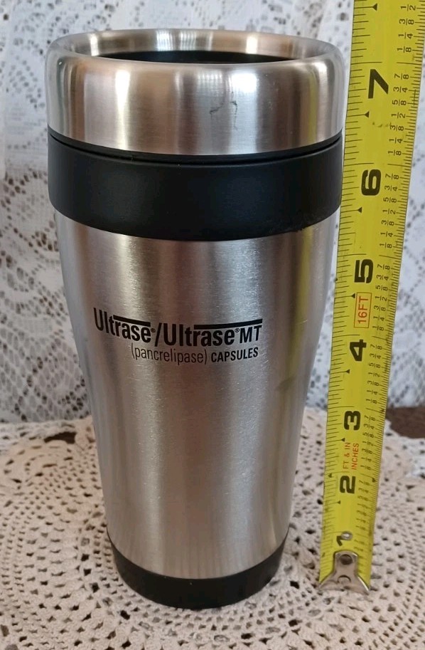 PHARMACEUTICAL DRUG REP COLLECTIBLE 12 OZ INSULATED TUMBLER ULTRASE/ULTRASE MT