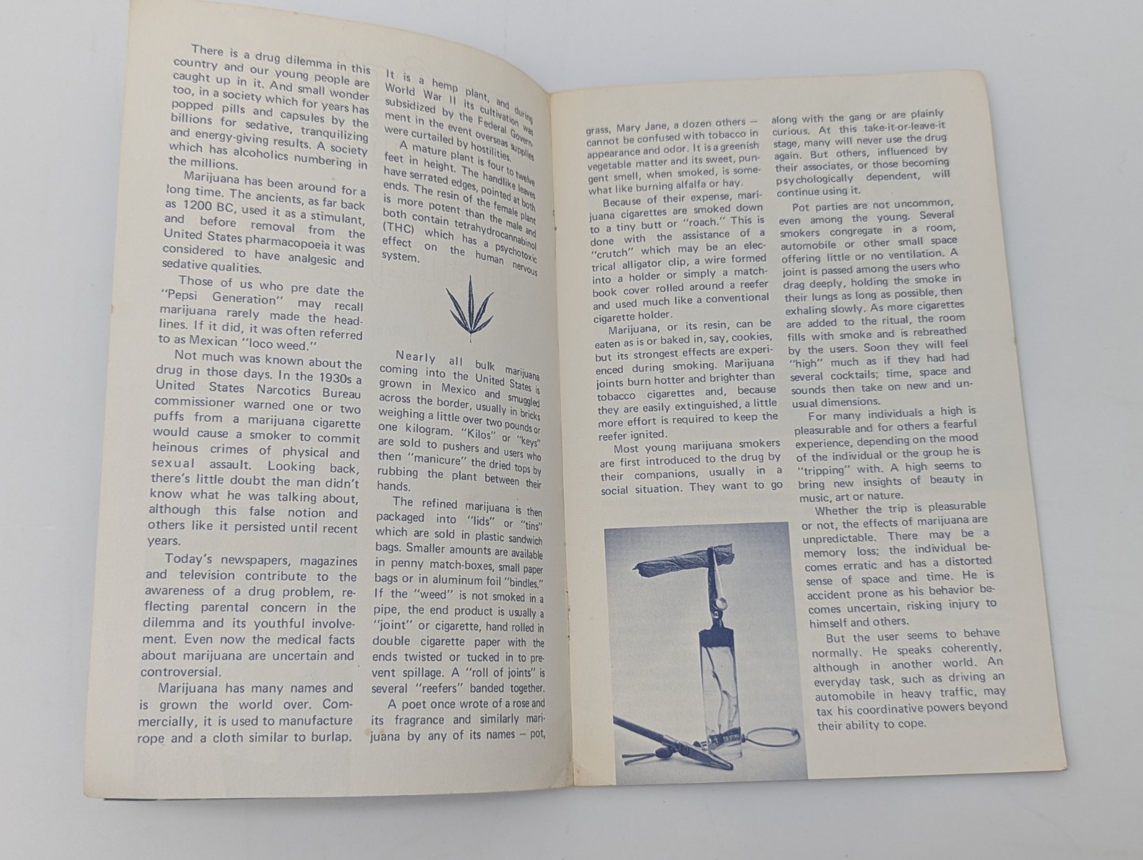 1970’s We Tip Iron Eyes Cody & Parents Guide to Marijuana