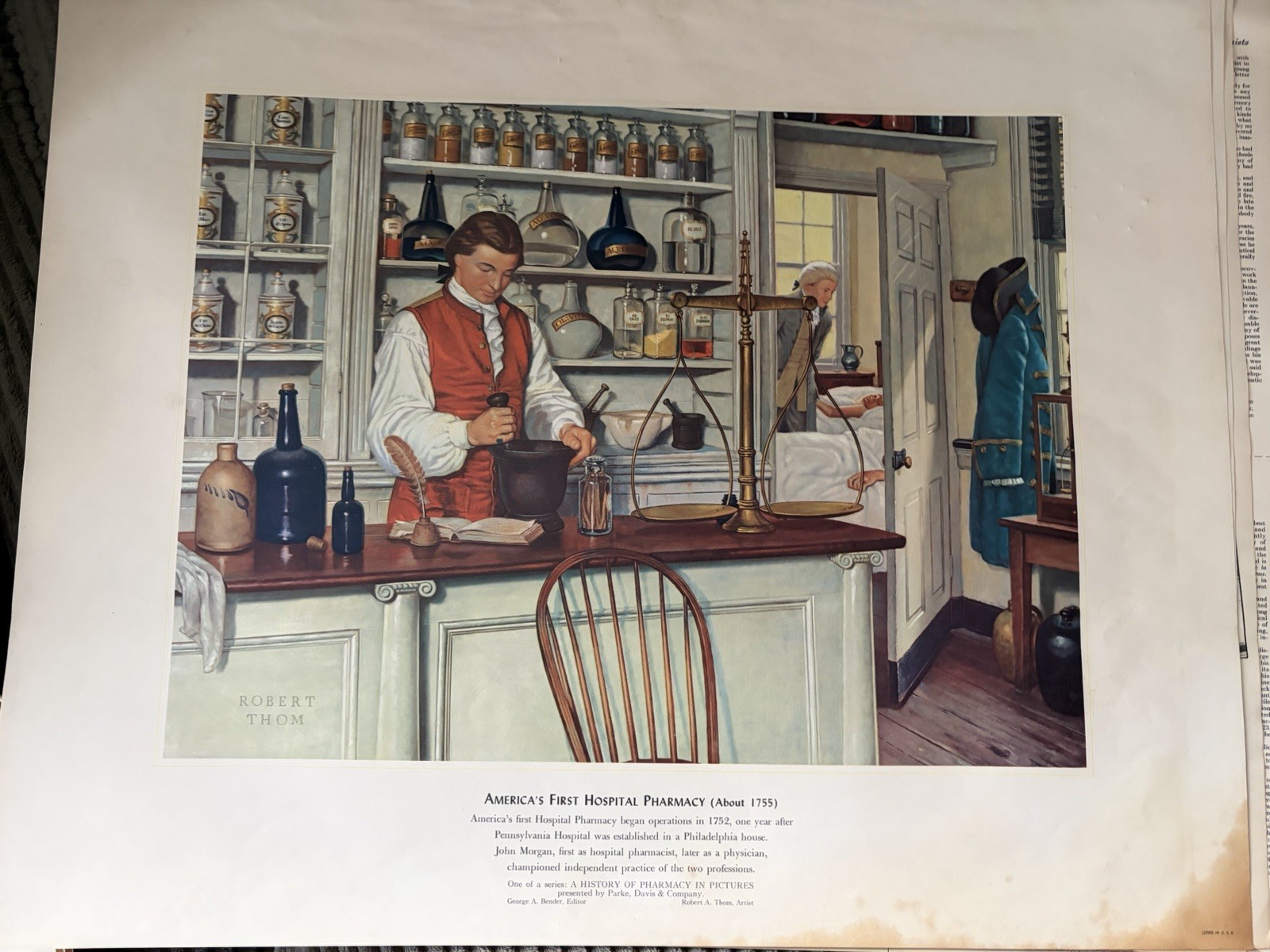 A History Of Pharmacy In Pictures by Parke Davis Set of 40 Prints 1957