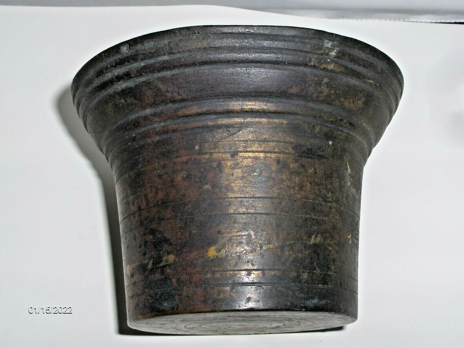 Rare Antique Primitive 19th Century Apothecary Brass Mortar Only