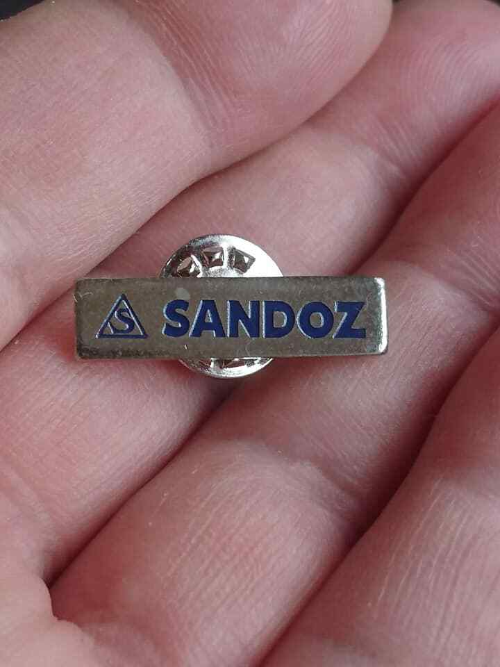 🔴SANDOZ Pharmaceuticals pin LSD Albert Hofmann Logo pin badge / second one🔴