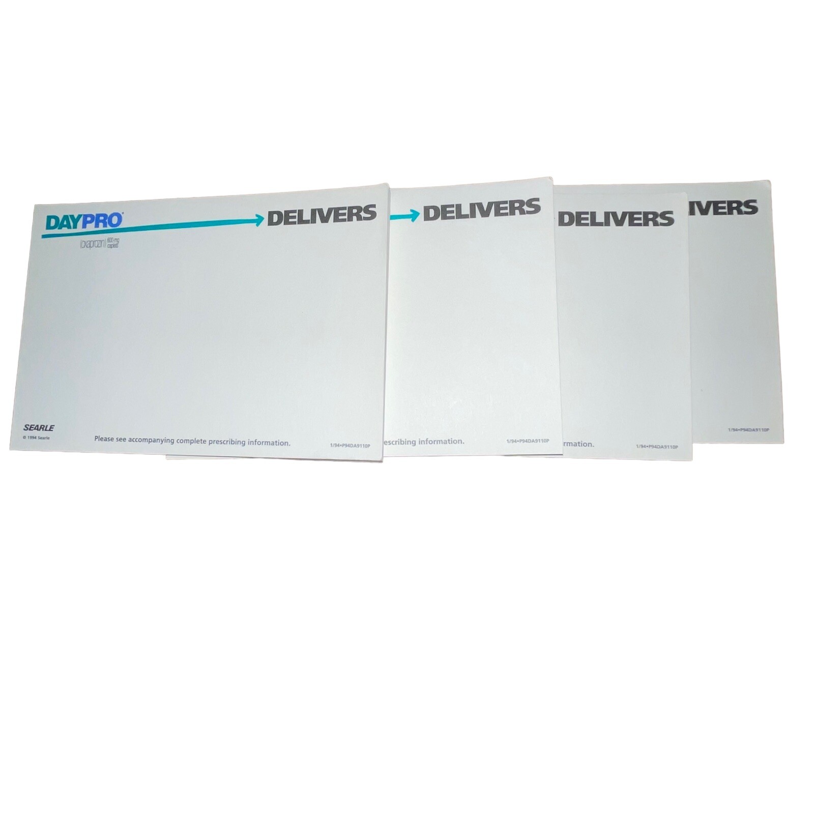 Vintage 4 Daypro Drug Rep Sticky Note Pads Unused Note Pads pharmaceuticals