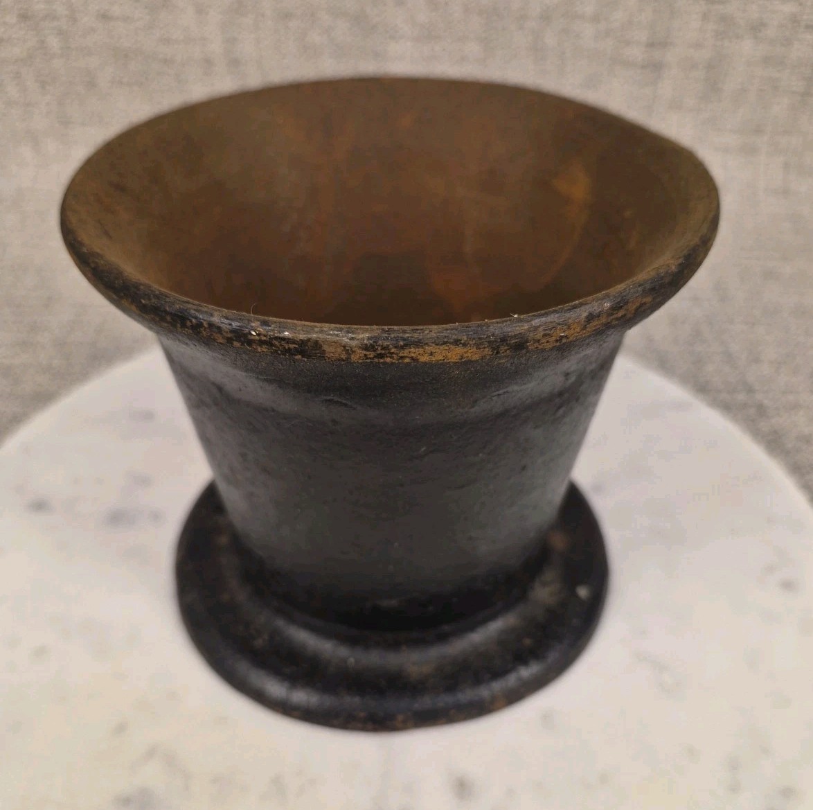 Vintage Cast Iron Mortar Grinding Bowl Apothecary Druggist Chemist Herbs