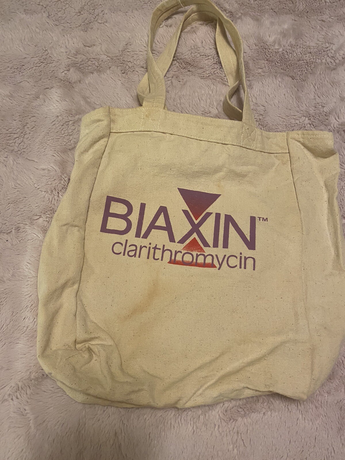 Biaxin pharmaceutical promotional drug Rep Advertising tote book bag