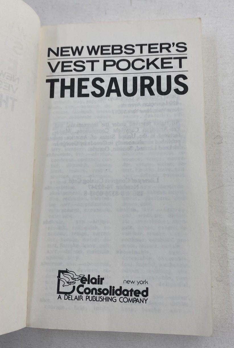 Vintage 1978 Ascriptin Aspirin (Rorer) Promo – Webster’s Vest Pocket Thesaurus