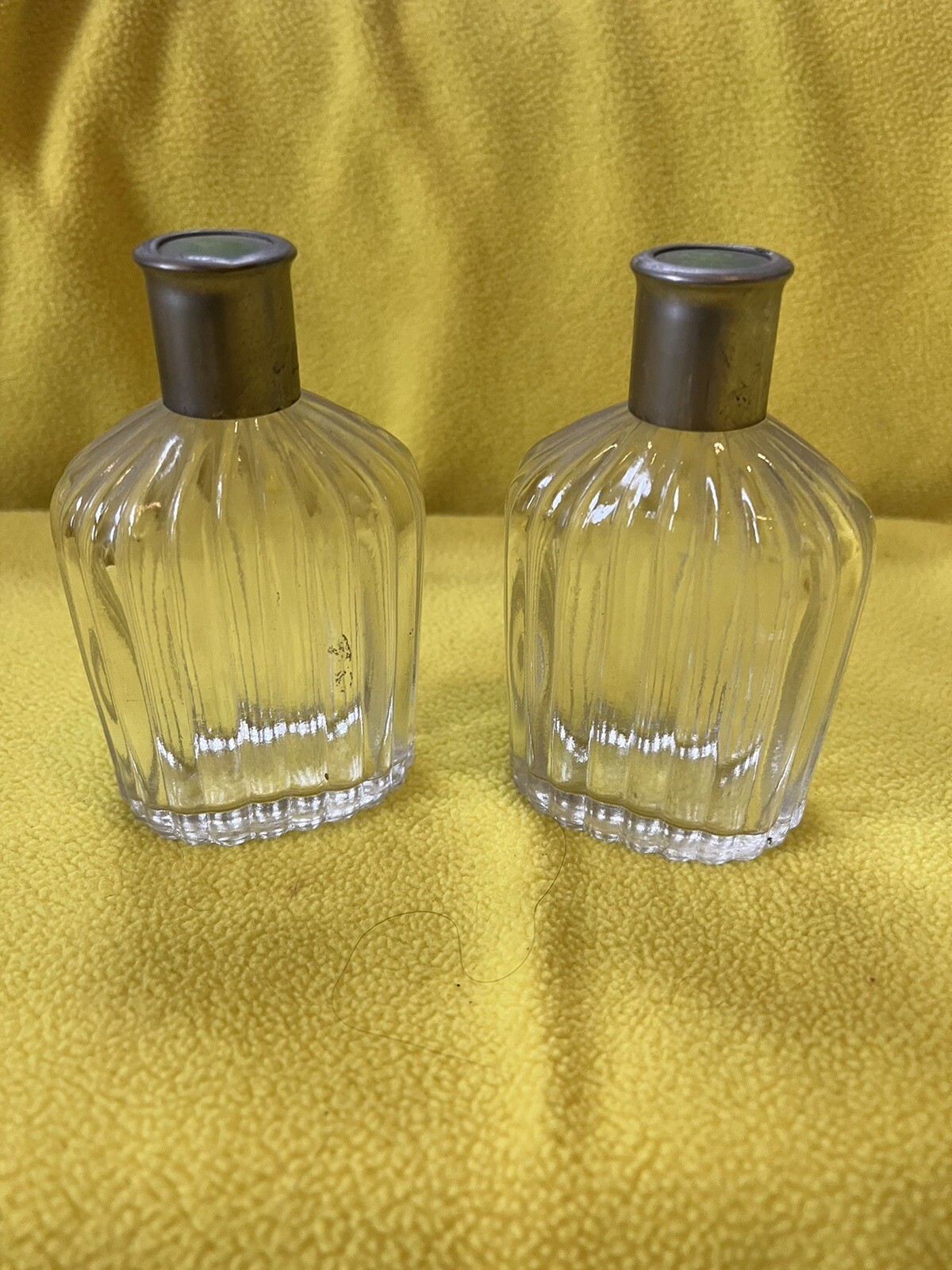 2 Antique Ribbed Drug Apothecary Medicine Chemist Bottles